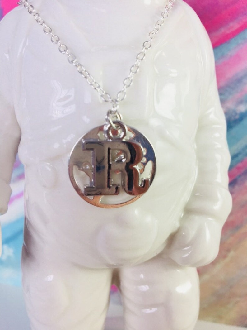 Earth planet workd personalised silver necklace