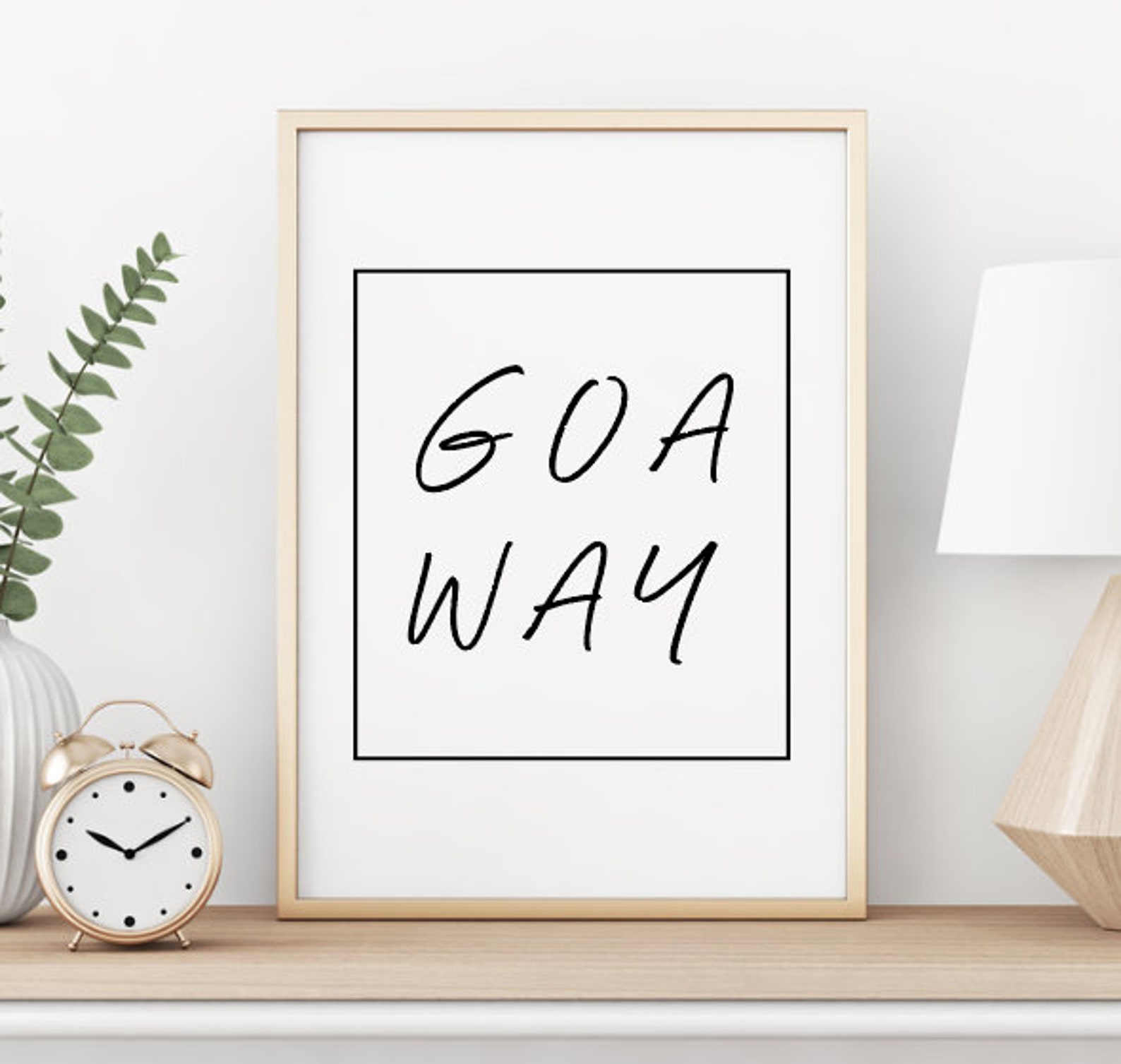 Go Away / Go Away Print / Go Away Sign / Printale Wall Art / Instant ...