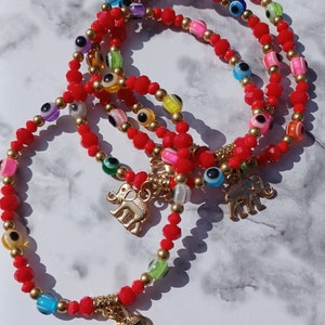 Elephant Evil Eye Pulsera/ Bracelet