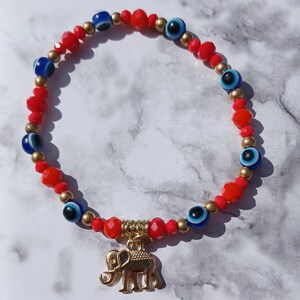 Elephant Evil Eye Bracelet
