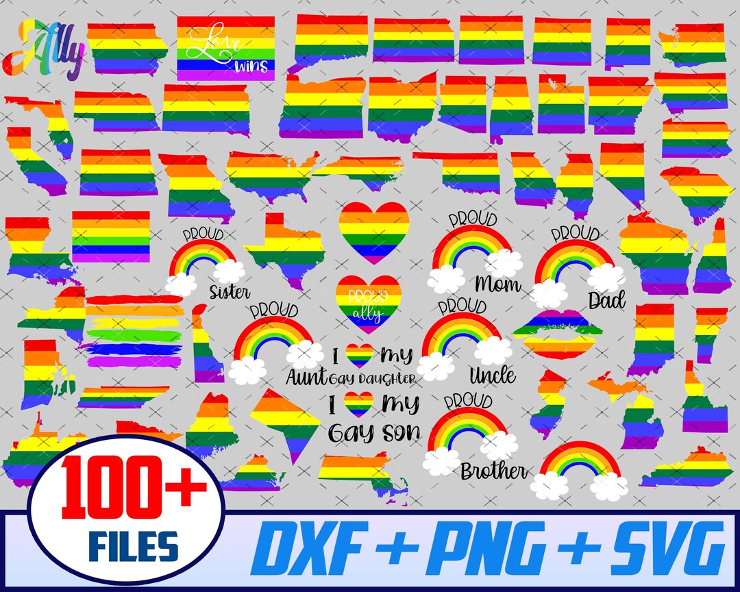 100 Files LGBTQ Svg Png, LGBT Svg Bundle, Pride Month, Gay Pride Svg ...