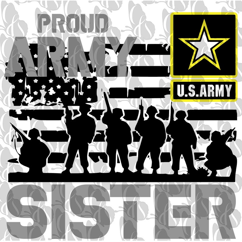 Download Proud Army Sister svg png gsp jpeg pdf digital | Etsy