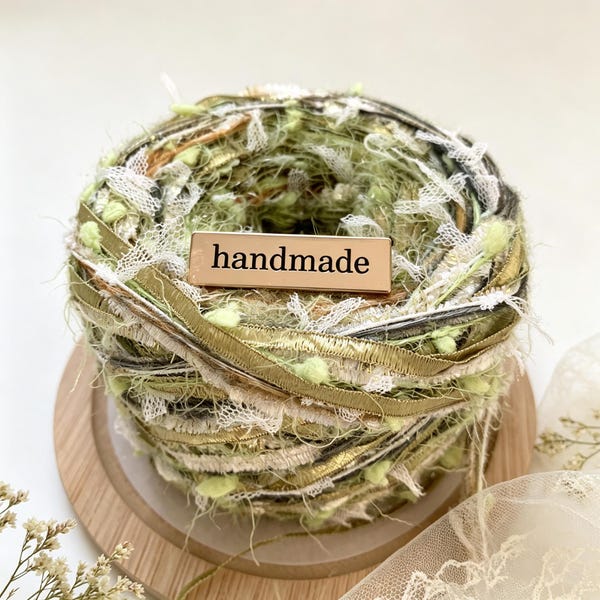 Fio texturizado verde sálvia para crochê, diários e artesanato (100g)