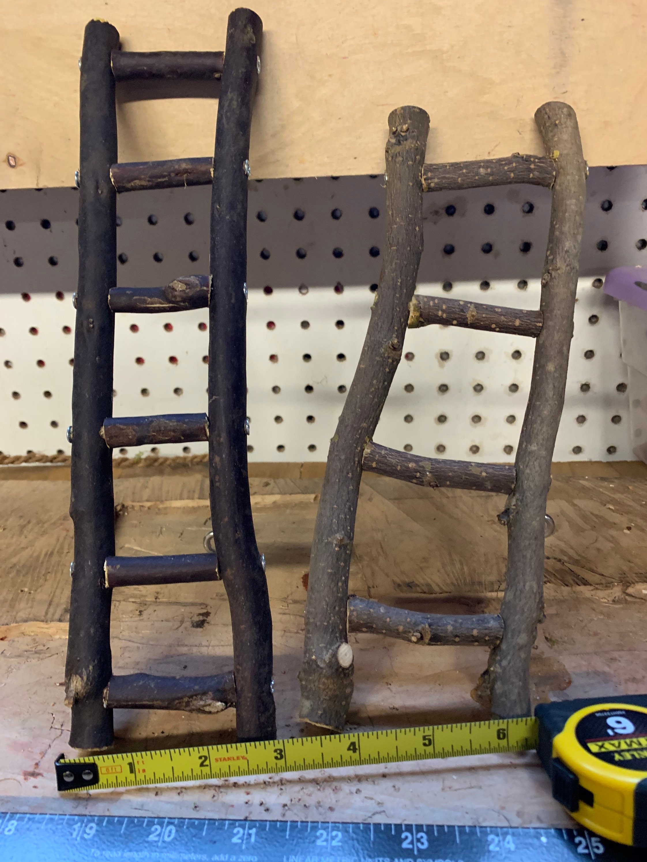 Ladder for small birds 12 natural wood. Etsy