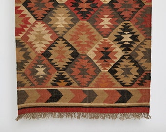 Wool & Jute Kilim Handwoven Dhurrie Rug