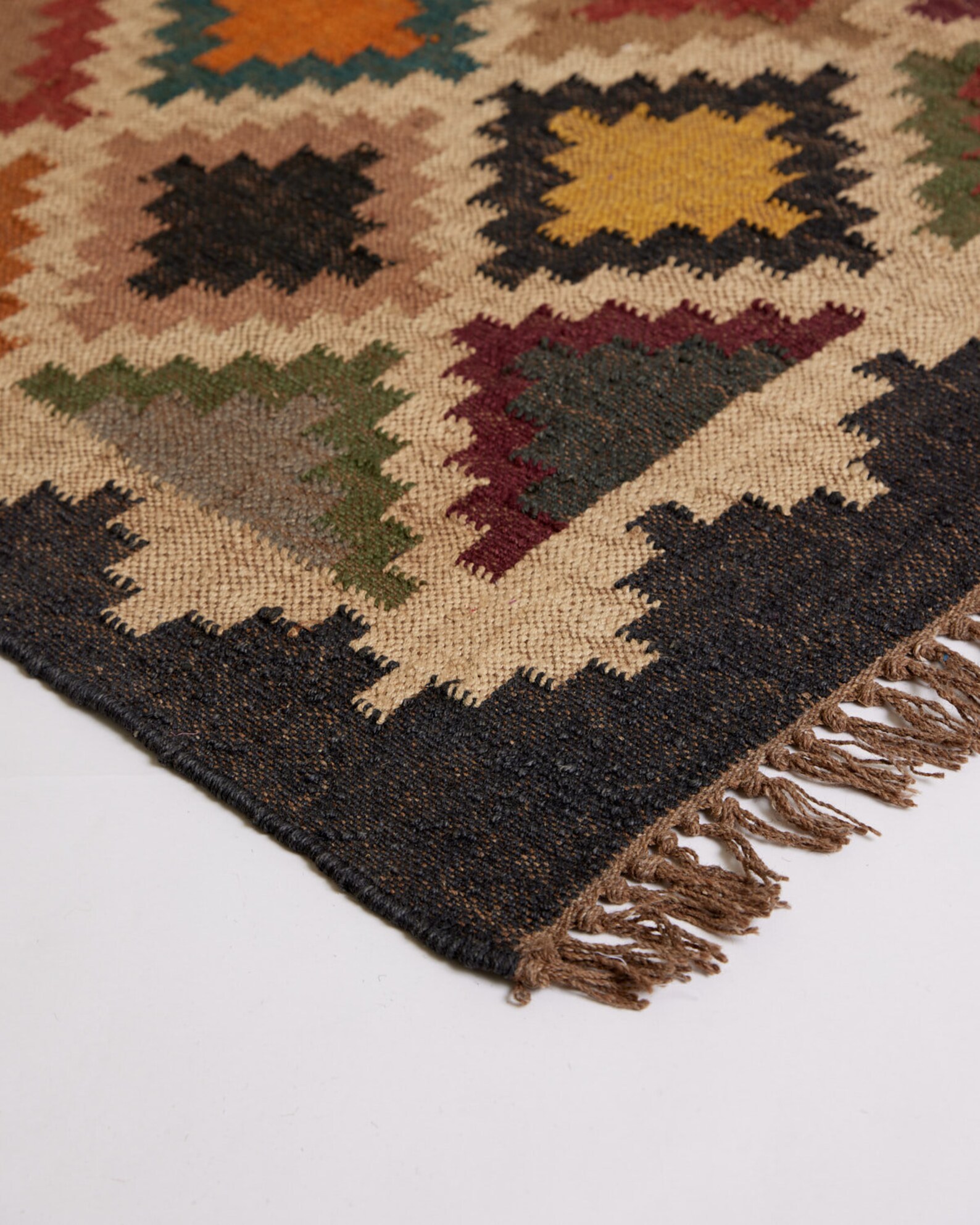 Wool & Jute Kilim Handwoven Dhurrie Rug Etsy
