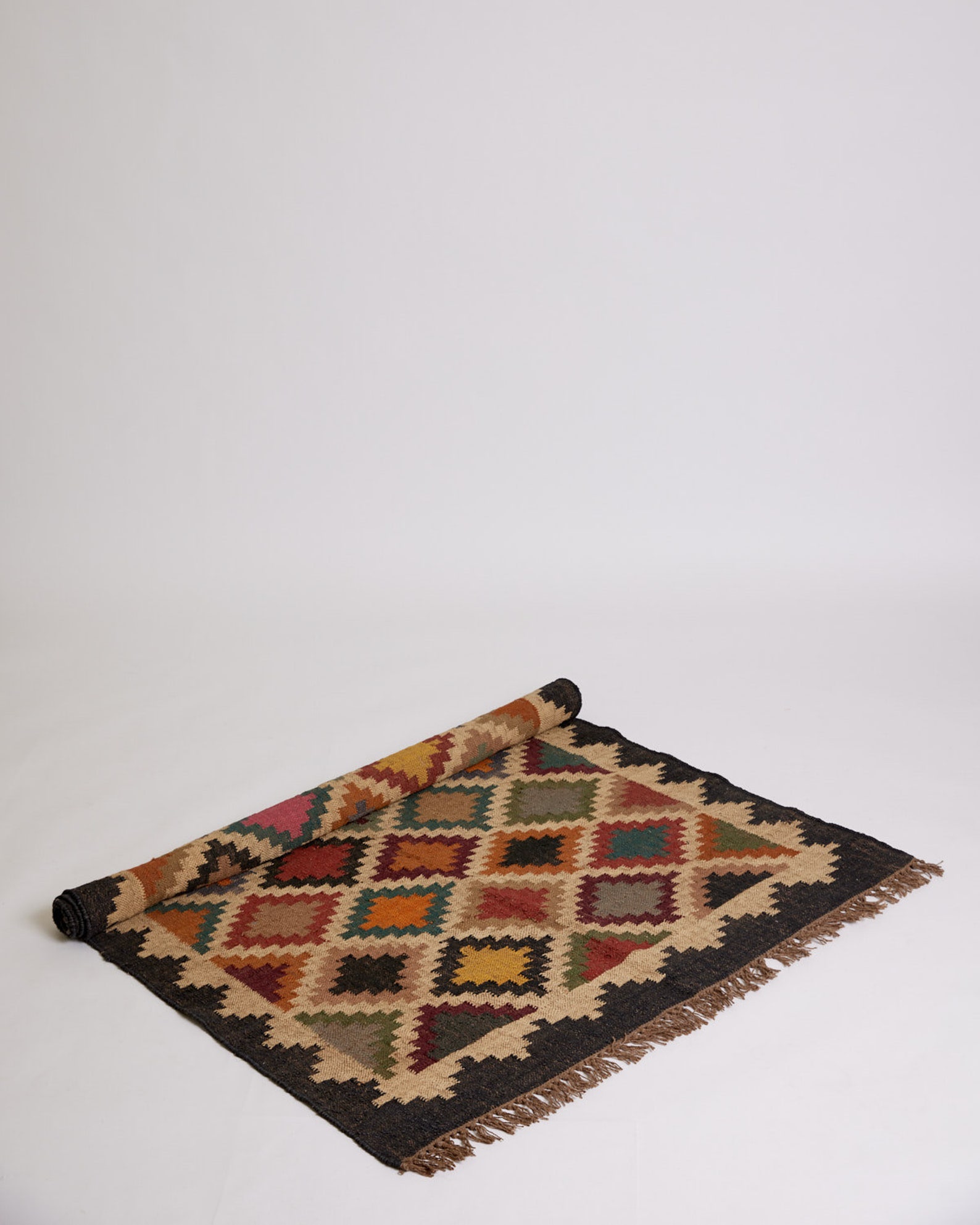Wool & Jute Kilim Handwoven Dhurrie Rug Etsy