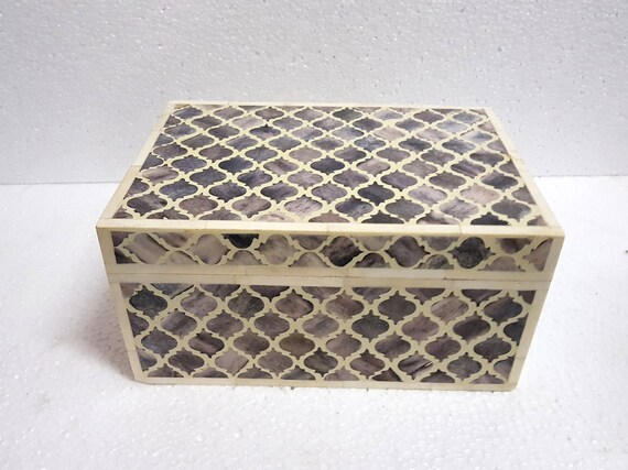 Multi Purpose Box Handmade Bone Inlay Jewelry Box Gift Box Decorative Box
