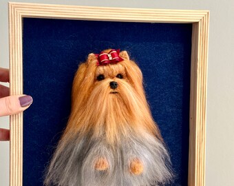 3D Yorkshire terrier portrait