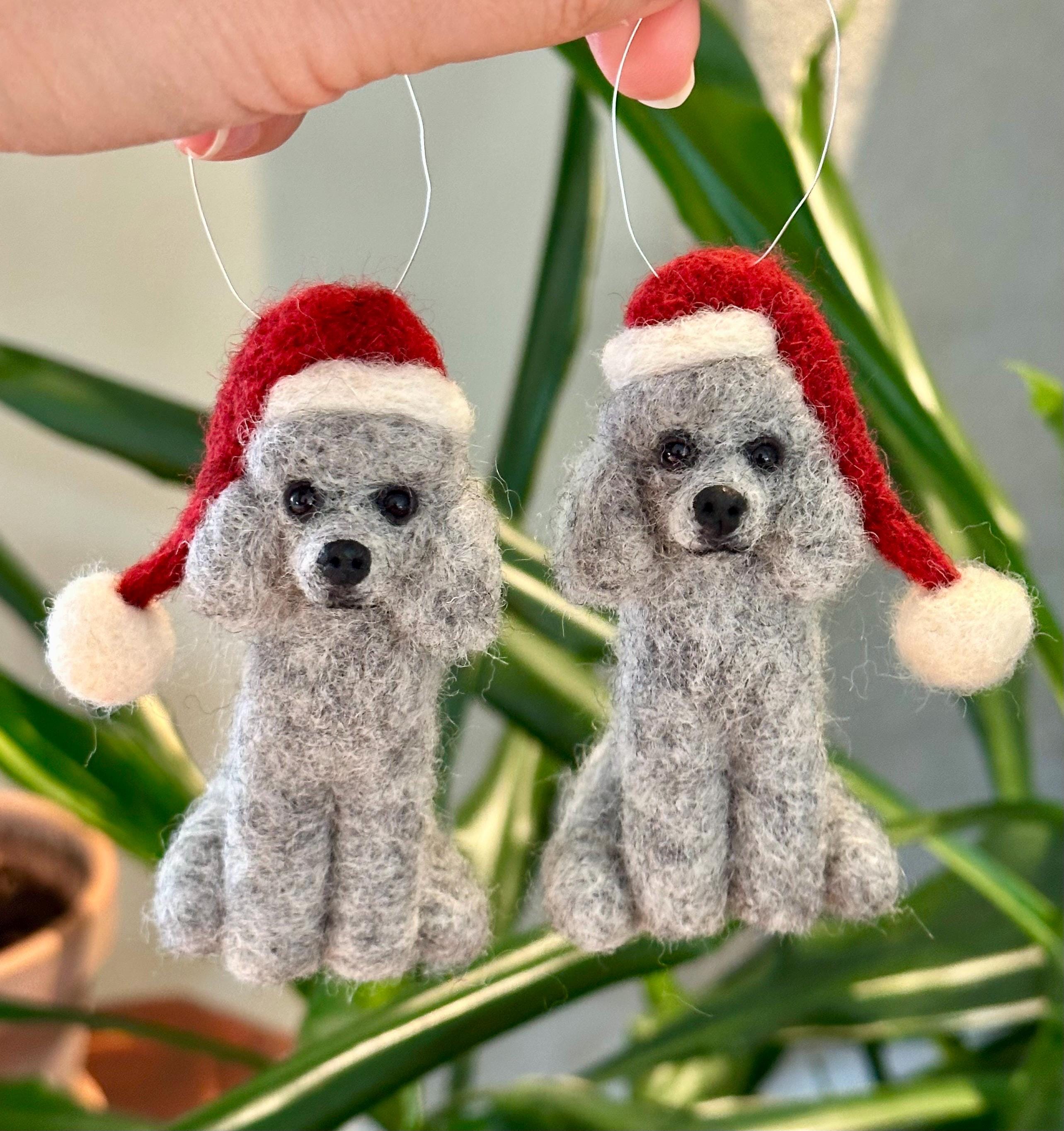 1 X Silver Poodle Christmas Ornament - Etsy