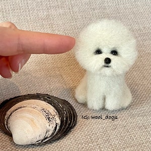 Mini Bichon Frise sculpture