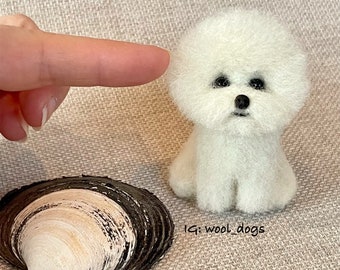 Mini Bichon Frise sculpture