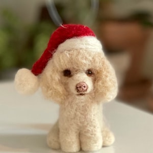 Any color: Poodle Christmas ornament