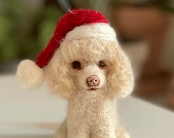 Beliebige Farbe: Pudel Weihnachtsschmuck