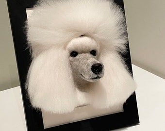 3D poodle portrait in frame (any color)