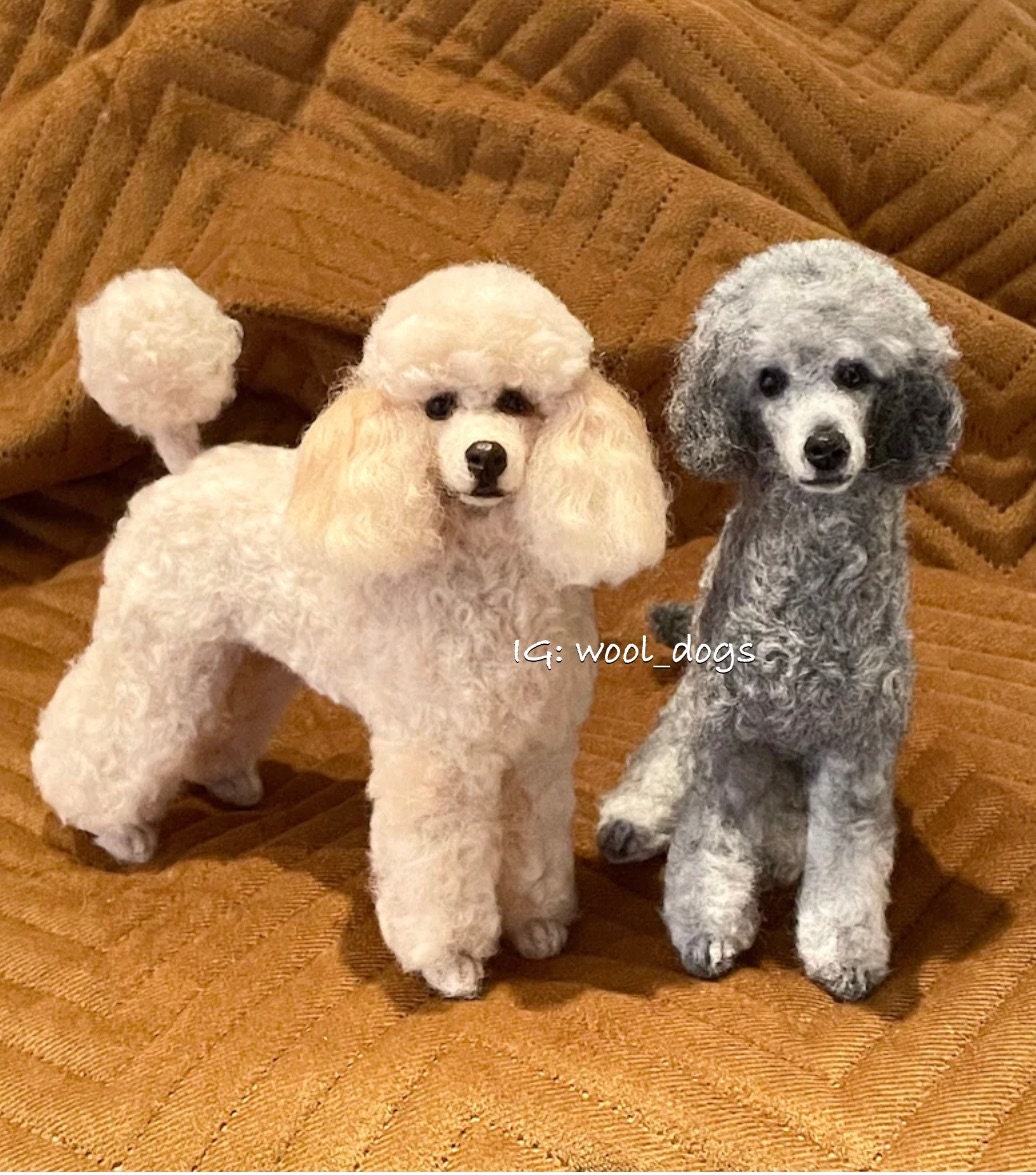 Poodle, Custom Made Needle Felted Dog - Etsy