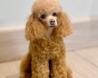 Light brown poodle, 13 cm/5.1 inches