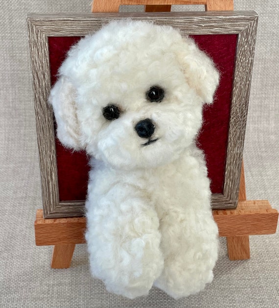 3D Bichon Frise Puppy in Frame - Etsy