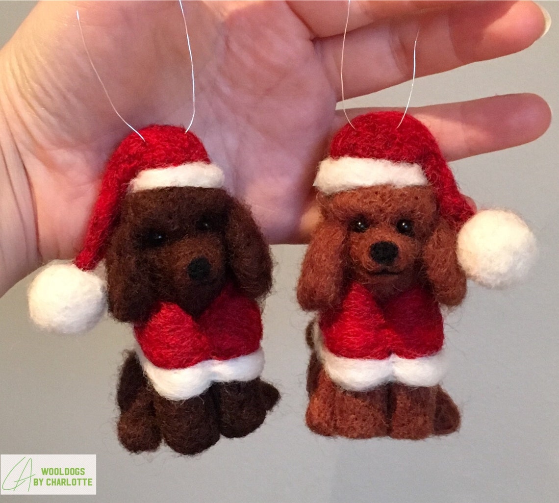 Any color Poodle Christmas ornament Etsy Poodle Christmas Ornaments