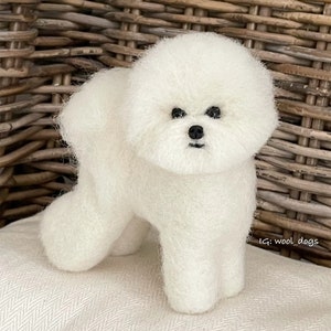 Bichon Frise sculpture. 13cm/5.1 inches