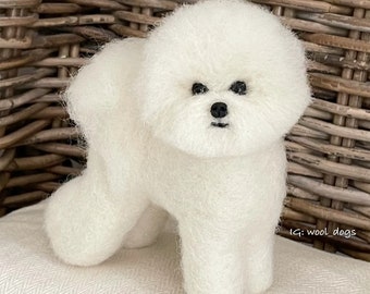 Bichon Frise sculpture. 13cm/5.1 inches