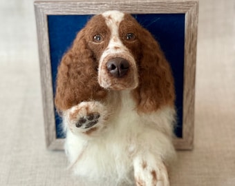 English springer spaniel in frame (15x15 cm)