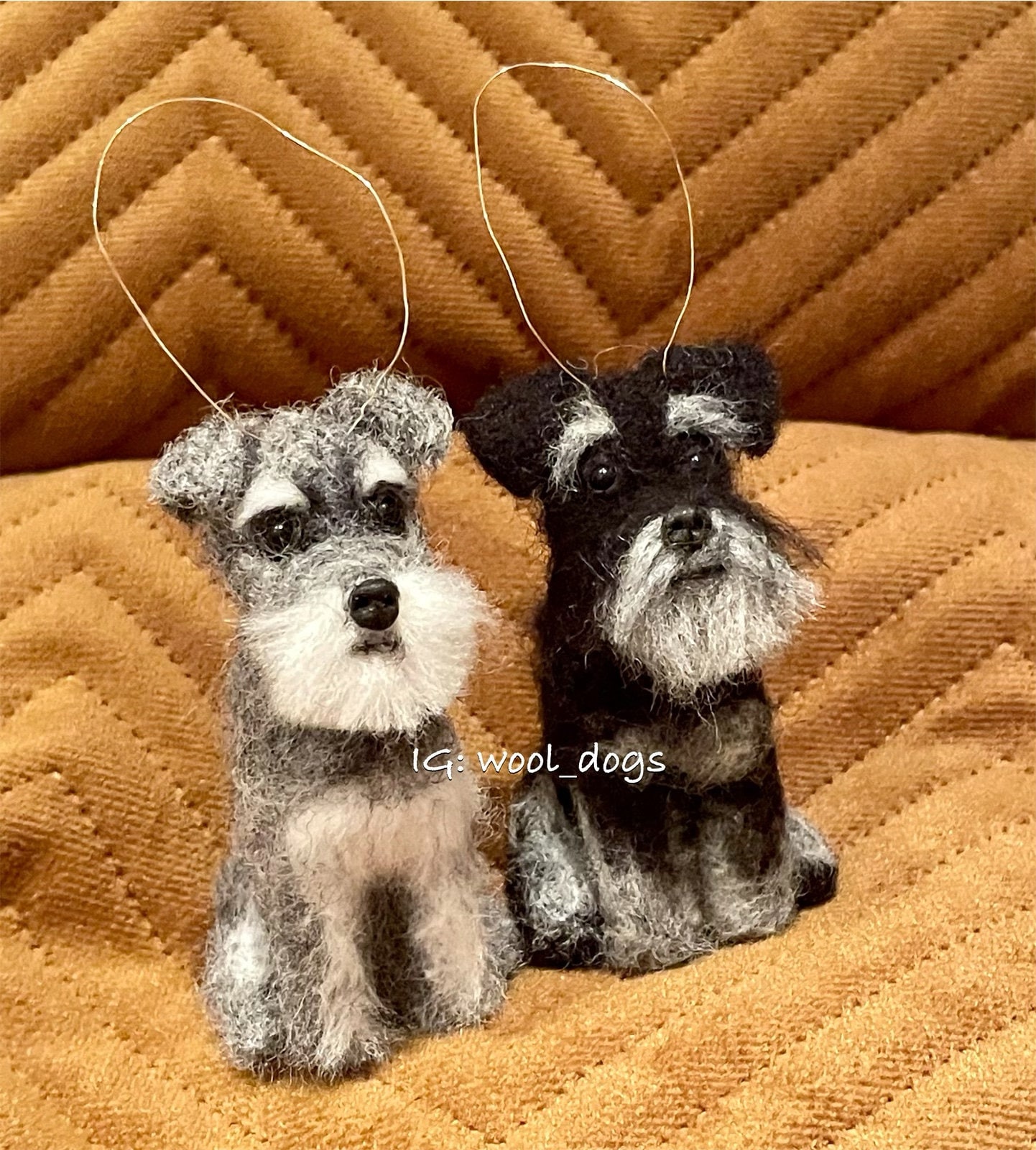 ‪ஐ‬羊毛フェルト੯•`໒ Miniature Schnauzer 1 X Schnauzer Ornament - Etsy