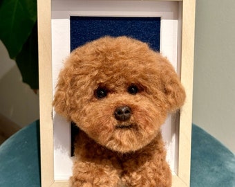 Poodle in frame (13x18 cm)