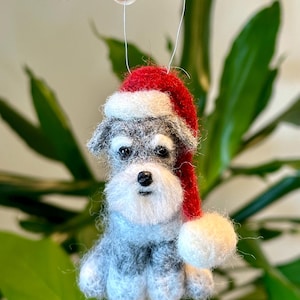 Schnauzer Christmas ornament (1). Choose color.
