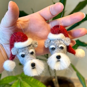 Adorno navideño de Schnauzer (1)