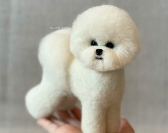 Bichon Frise sculpture, 17 cm