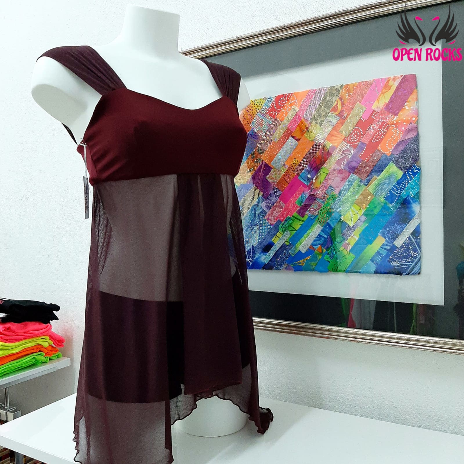 Top Bolero Danza Con Maniche A Volant - Tessuto Elastico Per Ballo - Foto 8