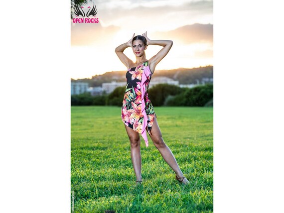 black and pink one shoulder dress Zapaka Women Black Pink Homecoming Dress with 3D Flower One Shoulder A-Line Cocktail Dress, Black Pink / US10