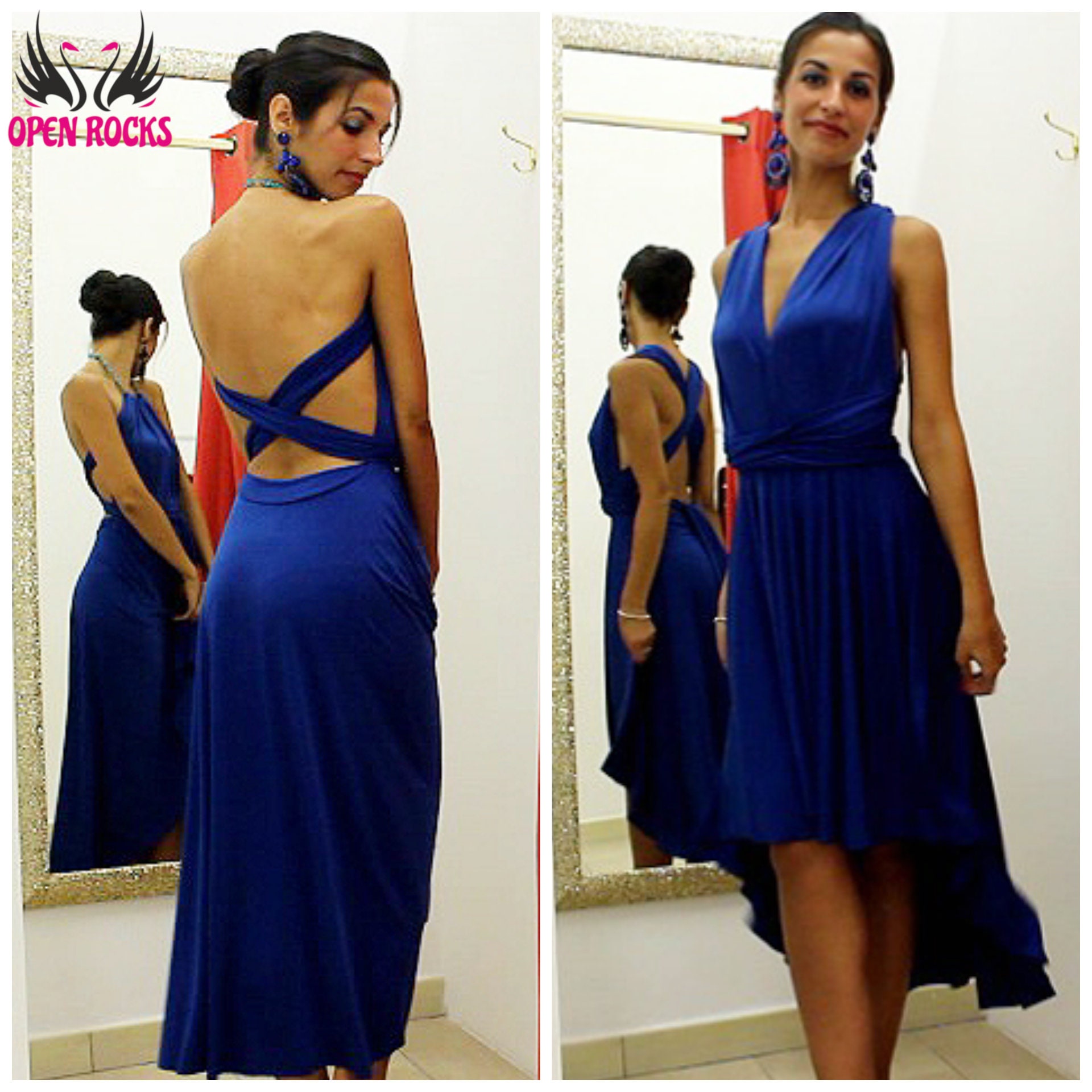 Versatile Asymmetric Dress, Infinity Dress: Convertible Dress and