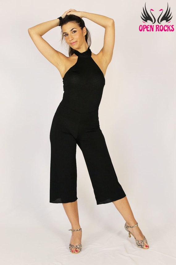 DEMI BLACK BANDEAU JUMPSUIT