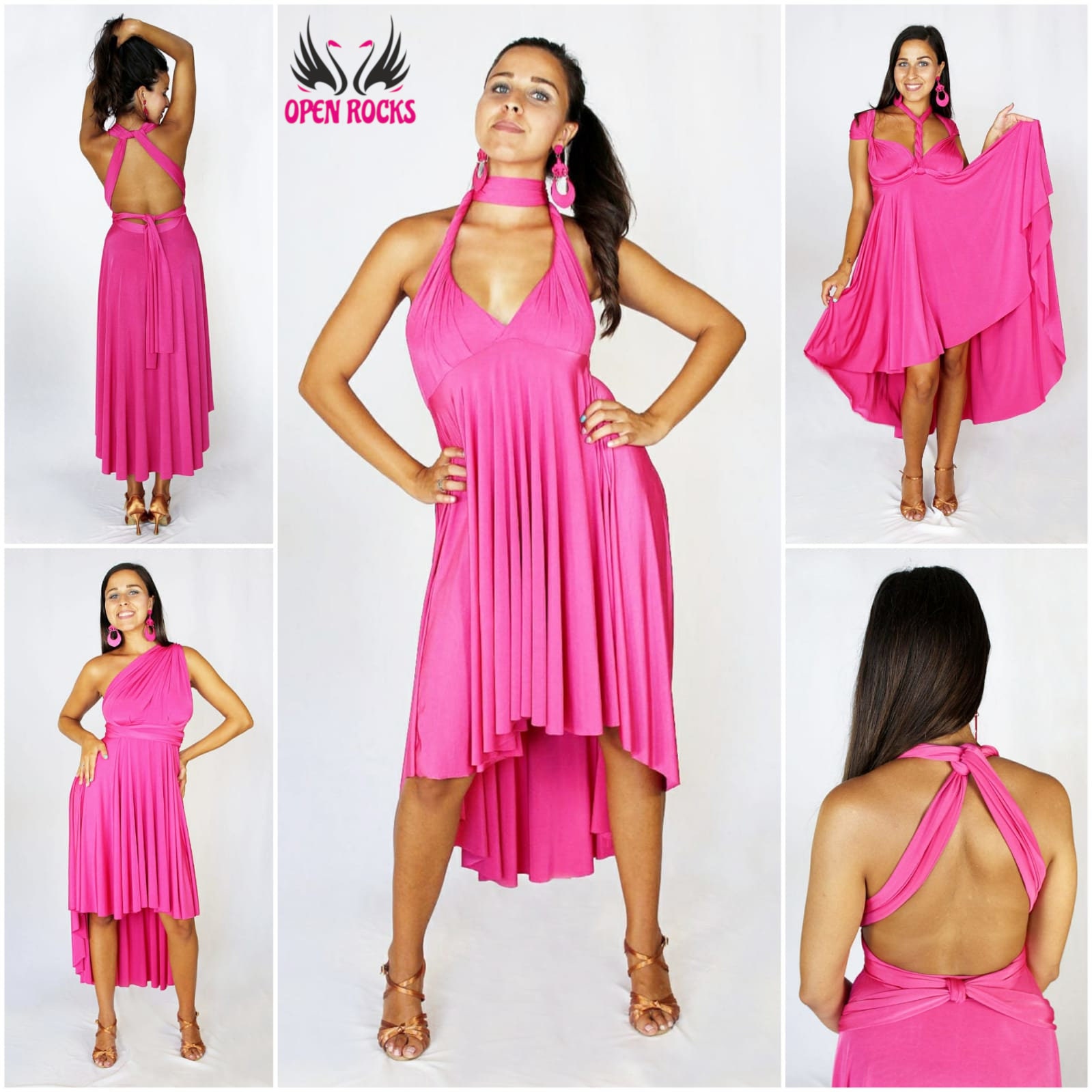 Versatile Asymmetric Dress, Infinity Dress: Convertible Dress and