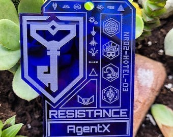 Ingress Resistance Agent Card Personalised Laser Cut Name Badge