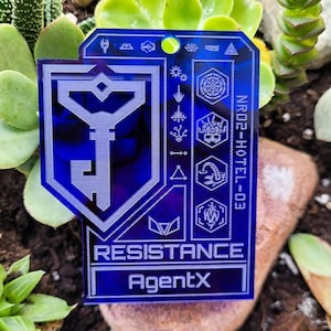 Ingress Resistance Agent Card Personalised Laser Cut Name Badge