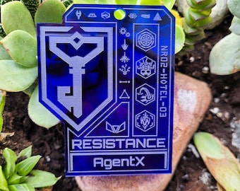 Ingress Resistance Agent Card Personalised Laser Cut Name Badge