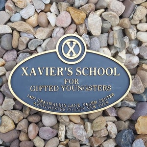X-Men Xavier&#39;s School for Gifted Youngsters 3D Printed Sign