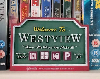 WandaVision Westview 3D Printed Sign