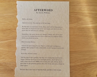 Doctor Who - the last page (Amy's letter)
