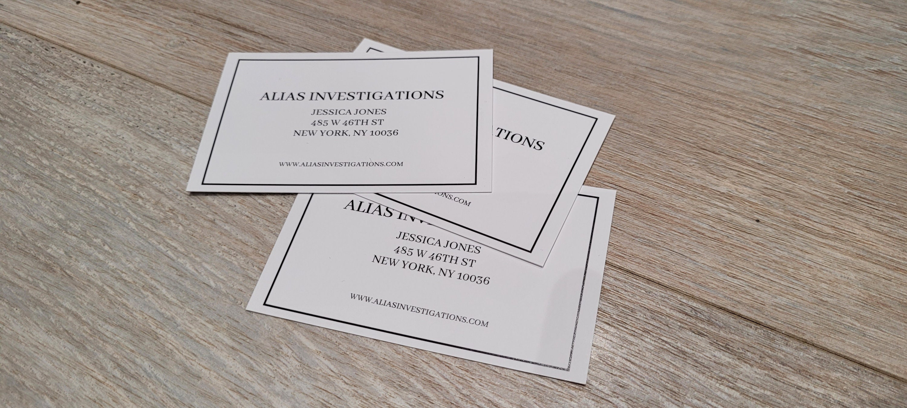 Jessica Jones - Alias Investigations Business Cards