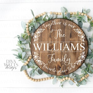 SVG Zusammen ist unser Lieblingsort | Plotterdatei | Anpassen Personalisieren Familie Nachname | Verwenden Sie Ihre Schriftart | dxf jpg | Vinyl Schablone