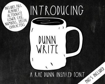 Rae Dunn Font | Farmhouse Style | PNG Included | Cuttable Cricut Silhouette Files To Use With Vinyl Words or Letters