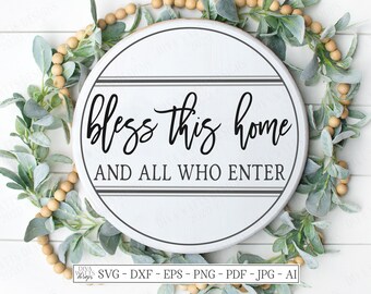 Bless This Home Svg Etsy
