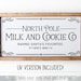 North Pole Milk and Cookie Co Baking Santa's Favorites | Christmas Cutting File and Printable | SVG DXF and More | UK Version Included!
