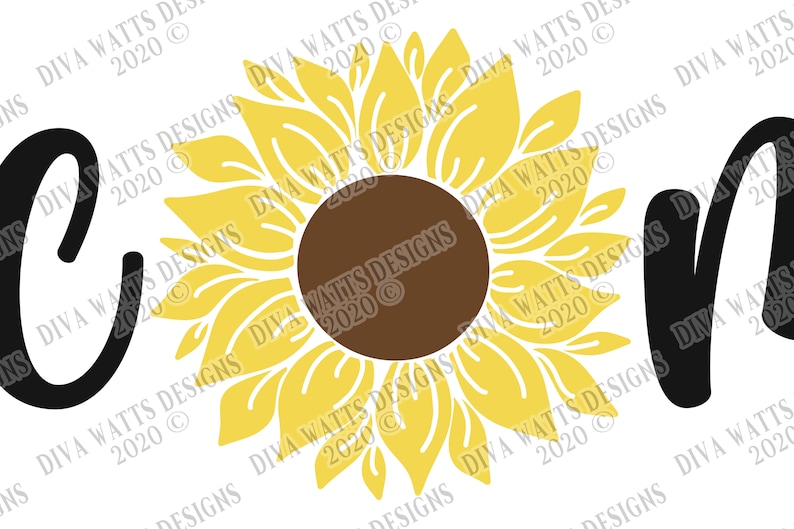 Download SVG Welcome Sunflower Cutting File DXF EPS Vinyl | Etsy