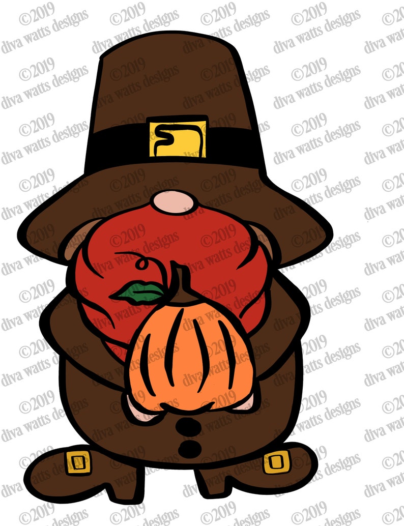 SVG Pilgrim Gnome Thanksgiving Fall Cutting File | Etsy