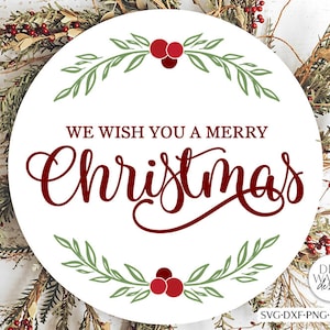 We Wish You A Merry Christmas SVG | Round Design